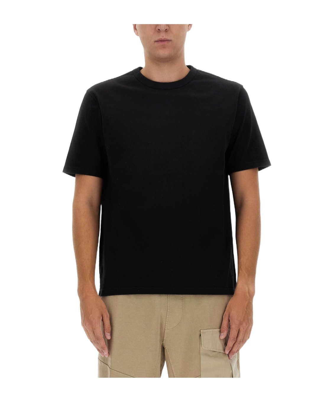 Ten C Logo Patch Crewneck T-shirt In Black