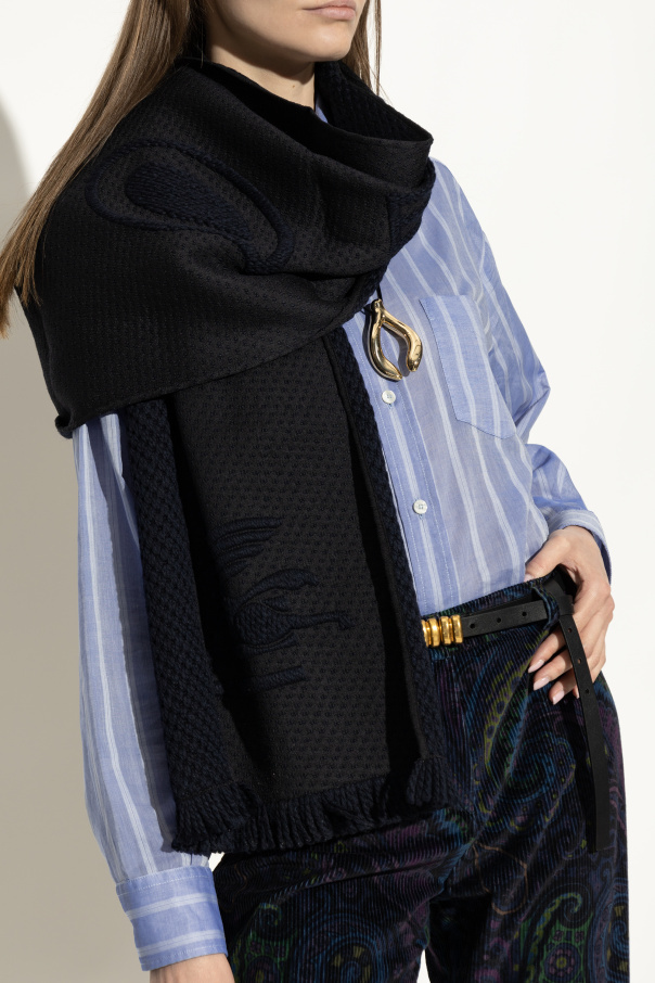 Etro Logo-embroidered Scarf