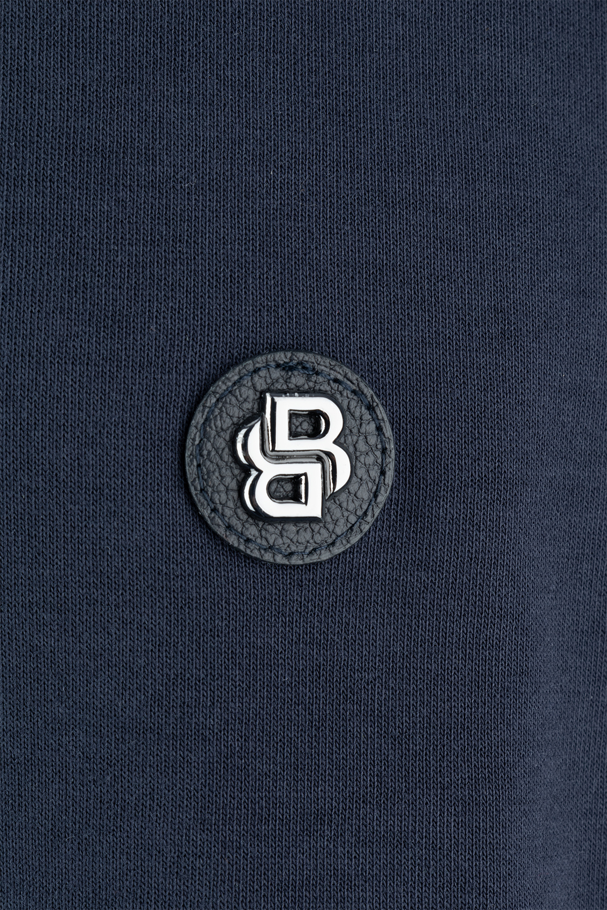 Hugo Boss Mens Boss Branded Crewneck Cotton-blend Sweatshirt In Blue