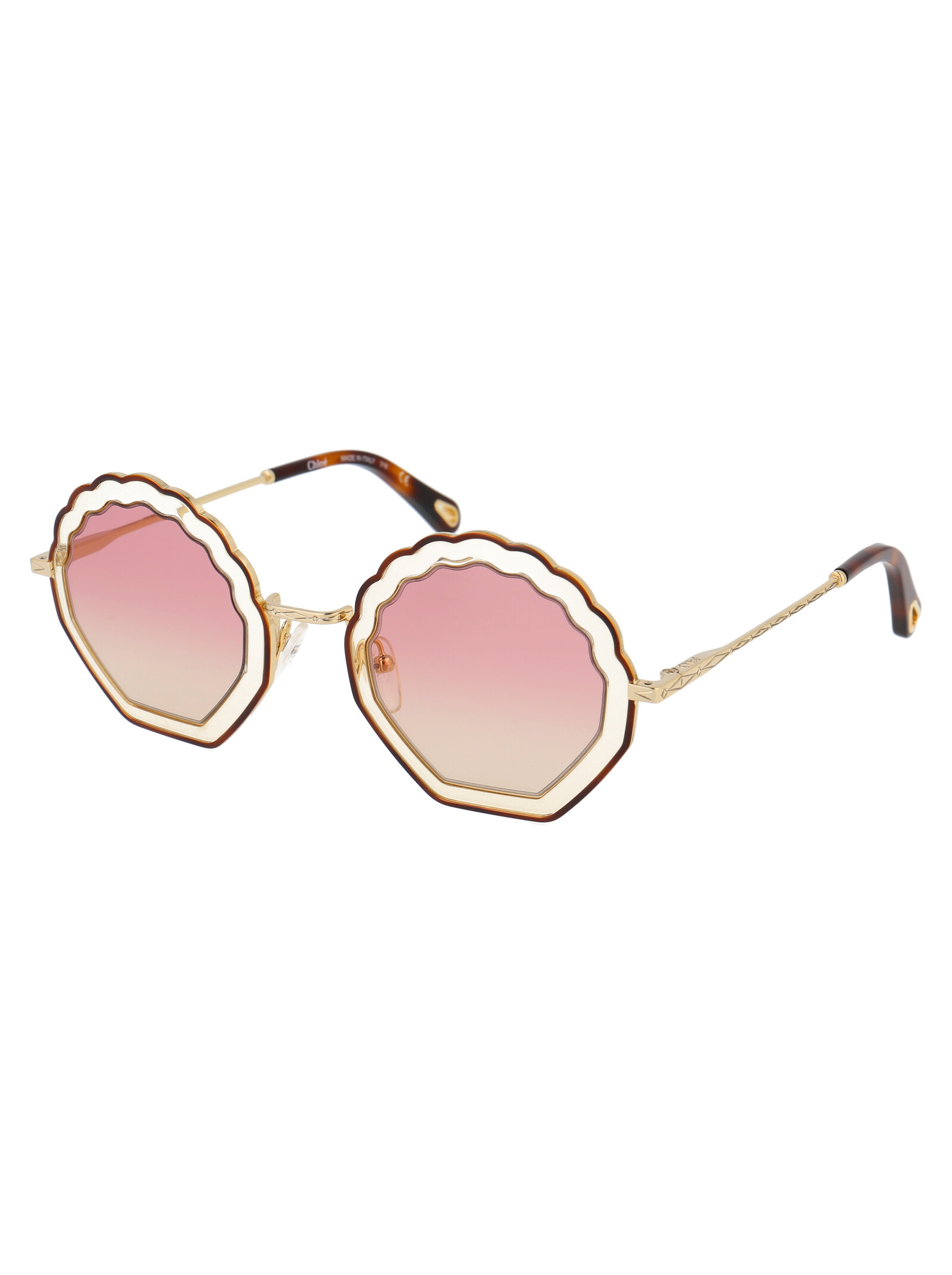 Chloé Tally Seashell-frame Sunglasses In Pink