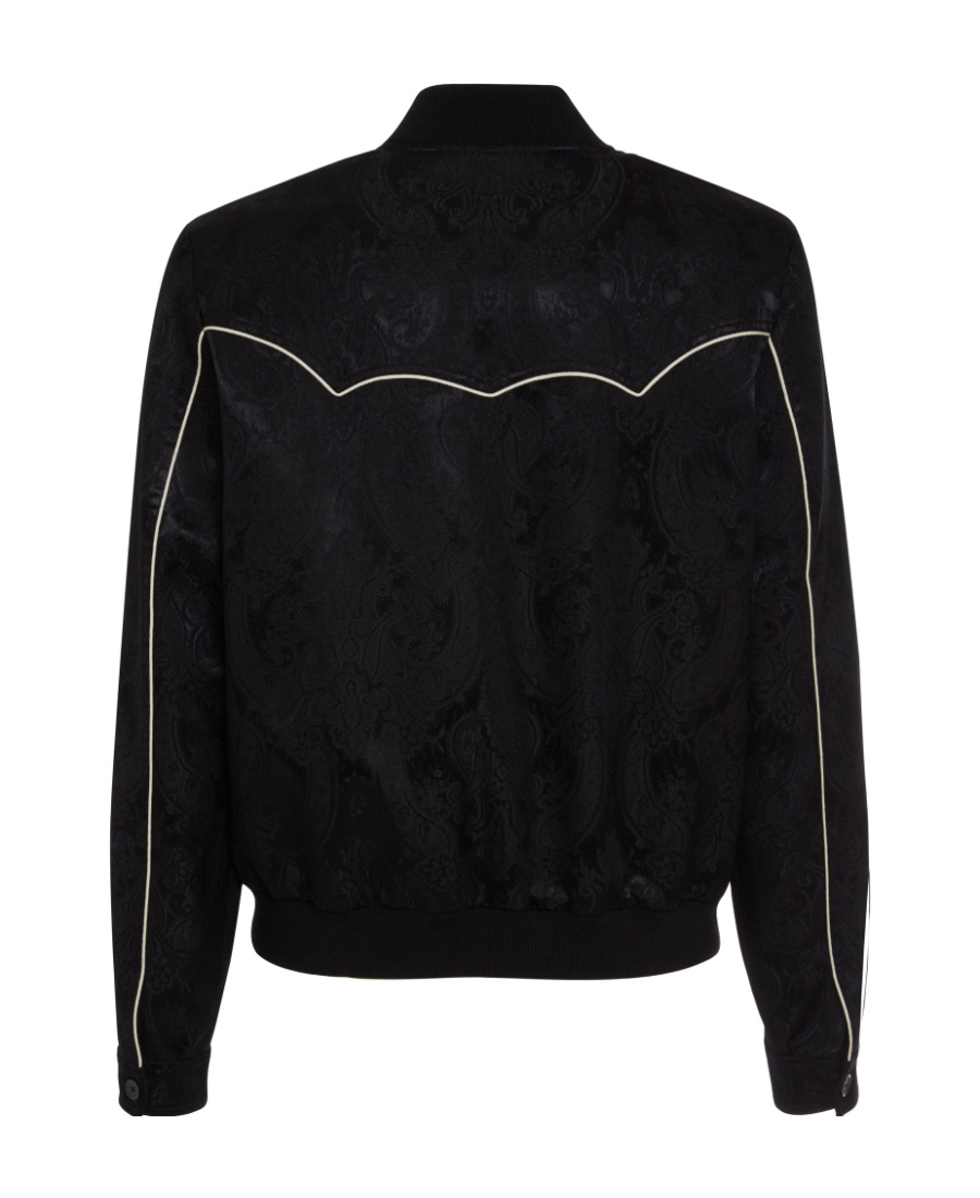 Saint Laurent Printed Casual Jacket In Black