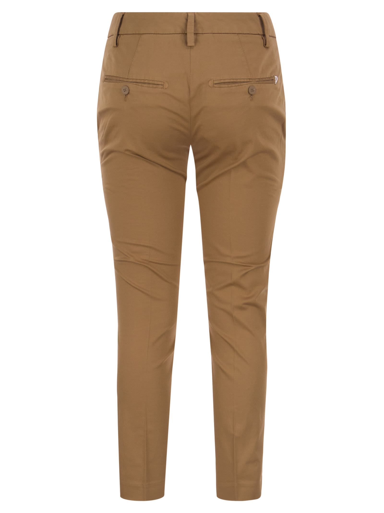 Dondup Woman Pants Camel Size 32 Cotton, Polyester, Elastane In Brown