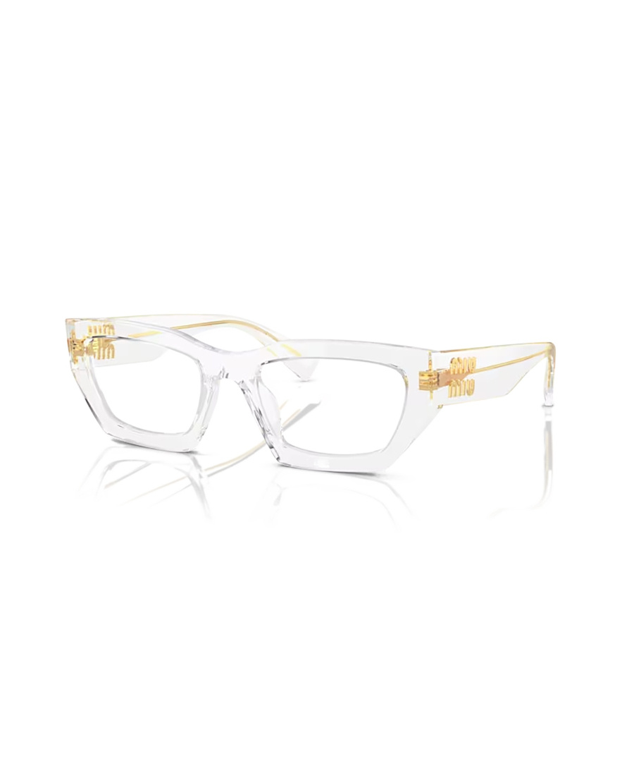 Miu Miu Mu 03xv Trasparent Glasses In White