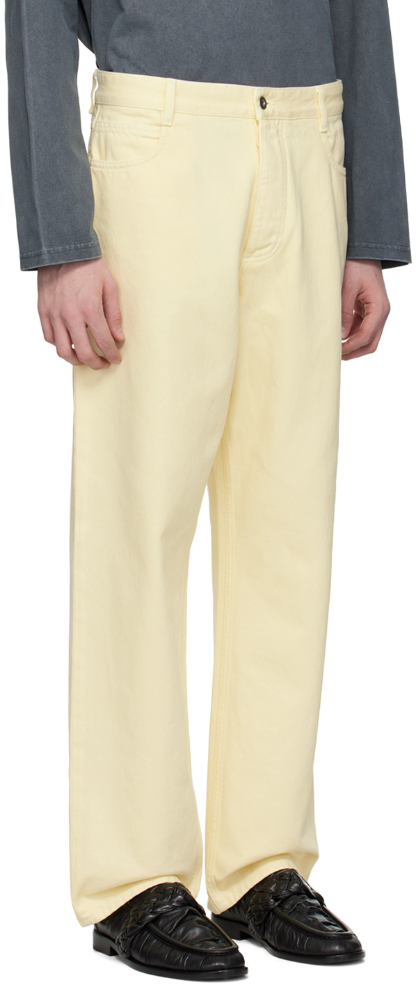 Bottega Veneta Yellow Wide-leg Jeans In Yellow