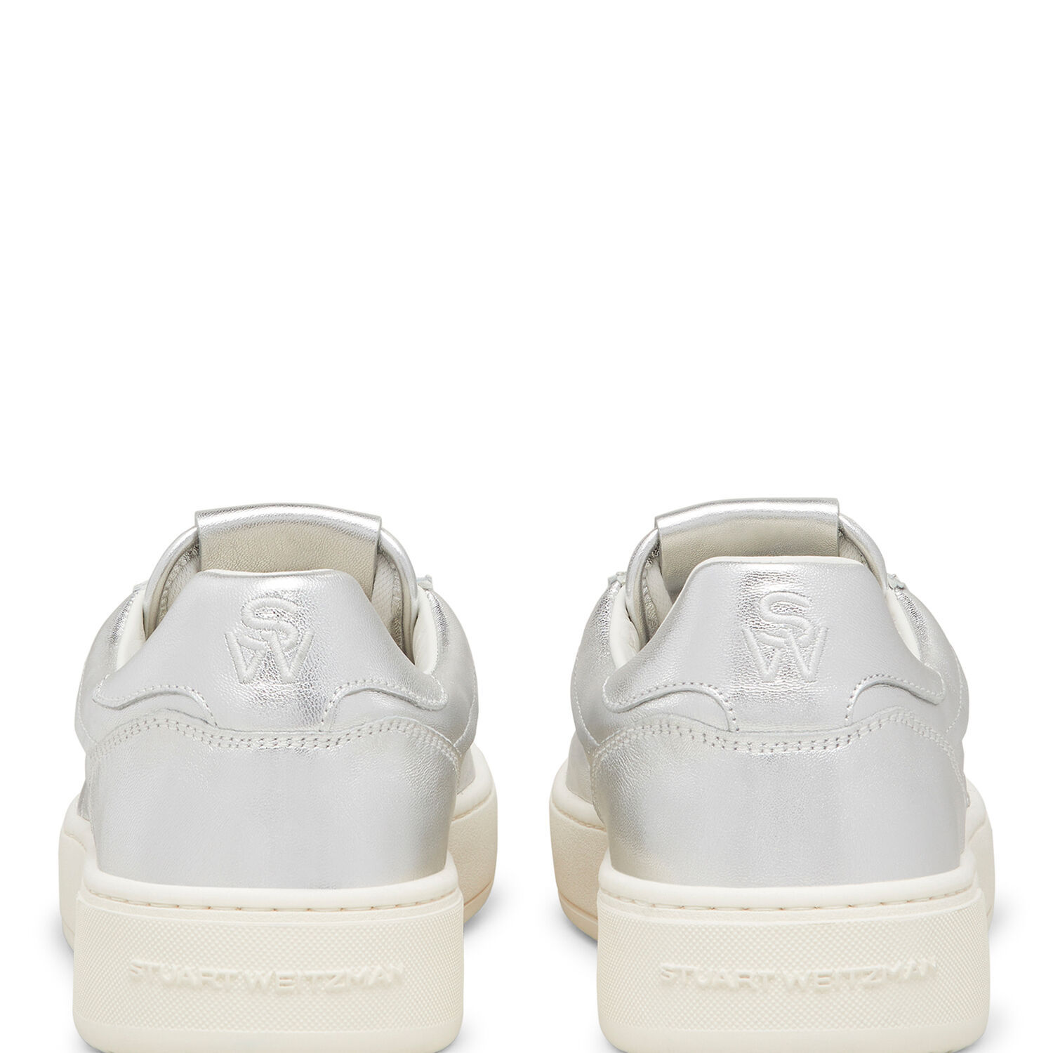 Stuart Weitzman Sw Courtside Sleek Sneakers In White