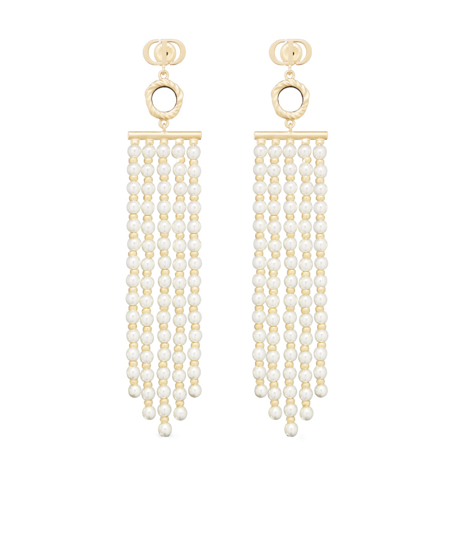 Dior La Parisienne Earrings In White