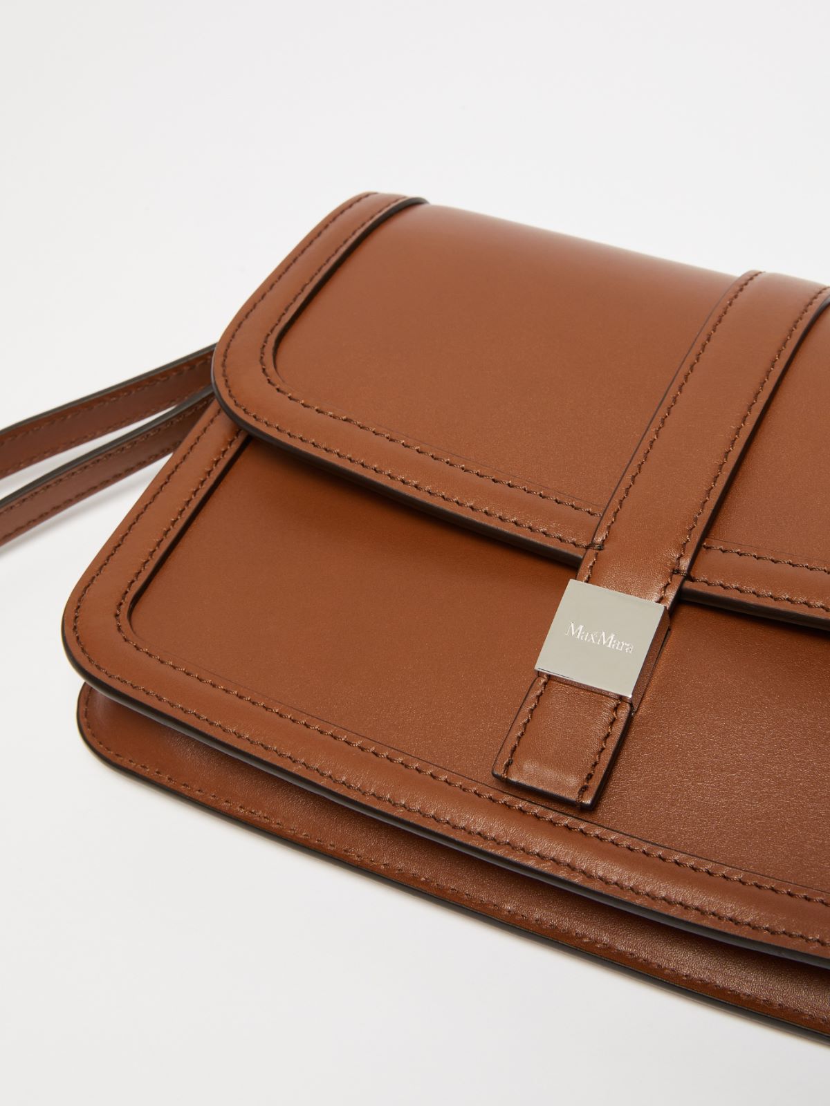 Max Mara Bianca Mini Handbag In Luxurious Leather In Brown