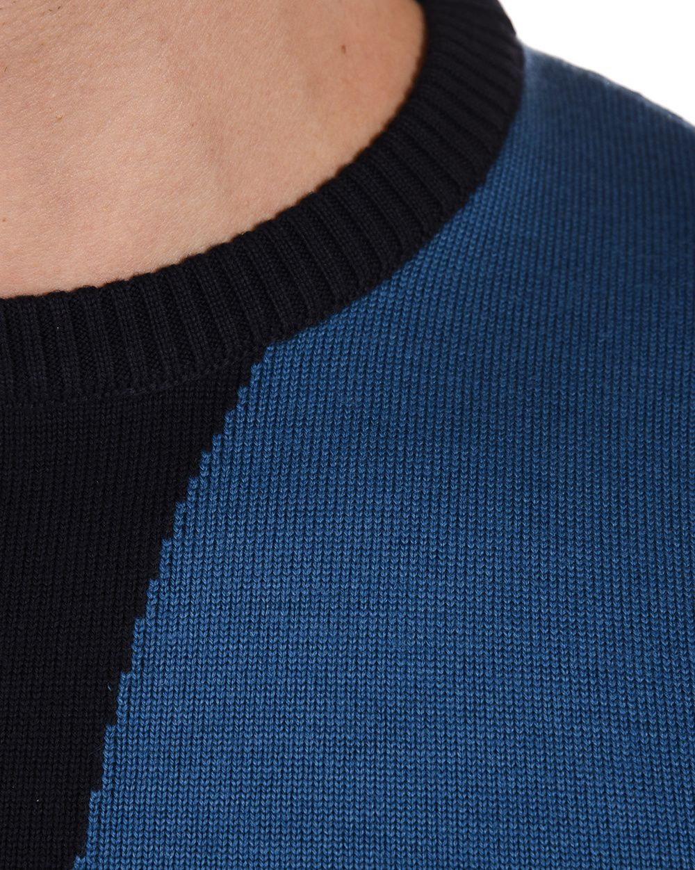 Fendi Pattern Jacquard Round-neck Pullover In Blue