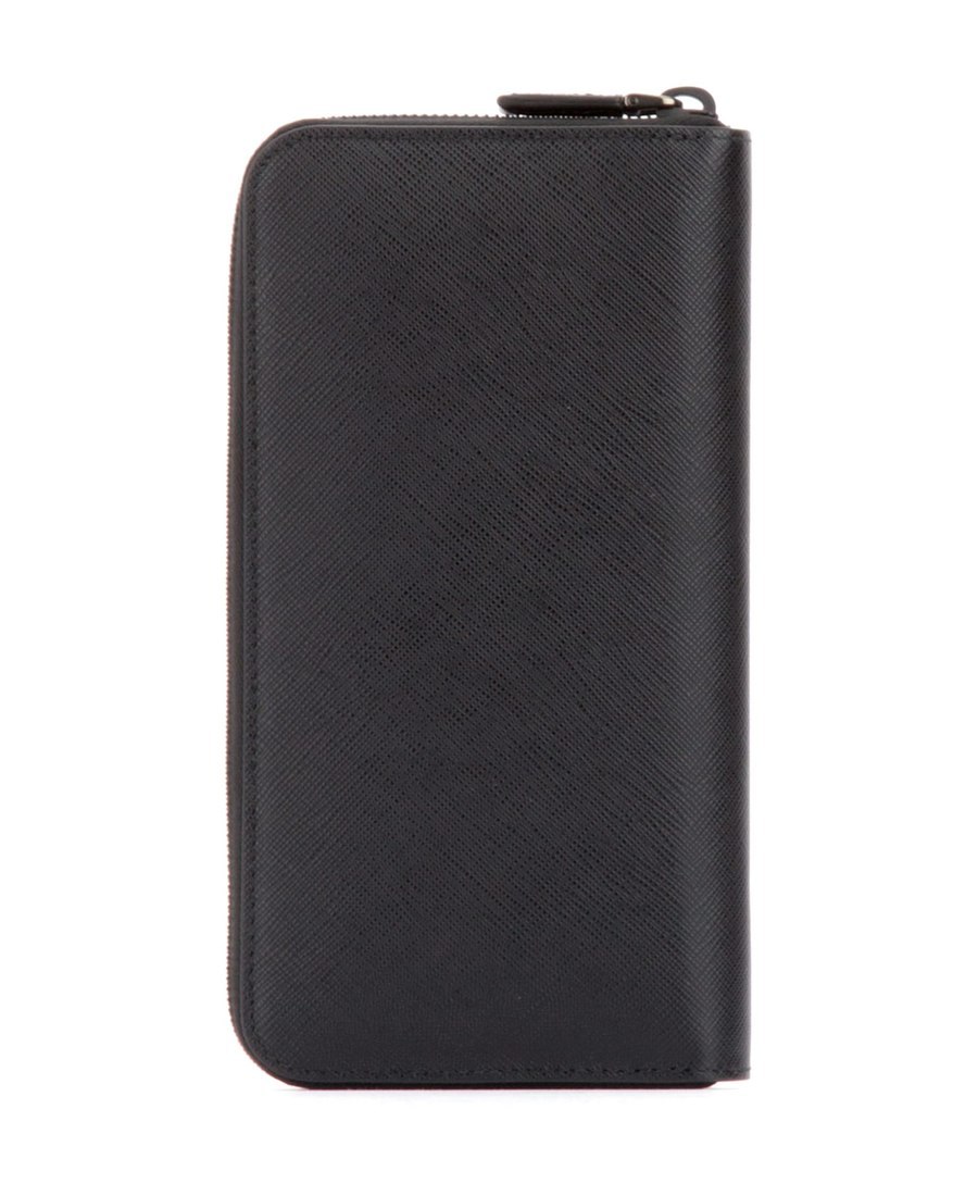 Prada Saffiano Leather Wallet In Black