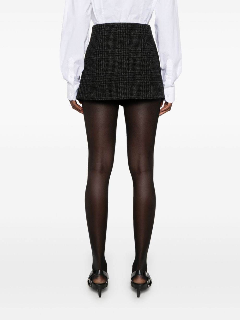 Coperni Prince Of Wales Tailored Mini Skirt In Black