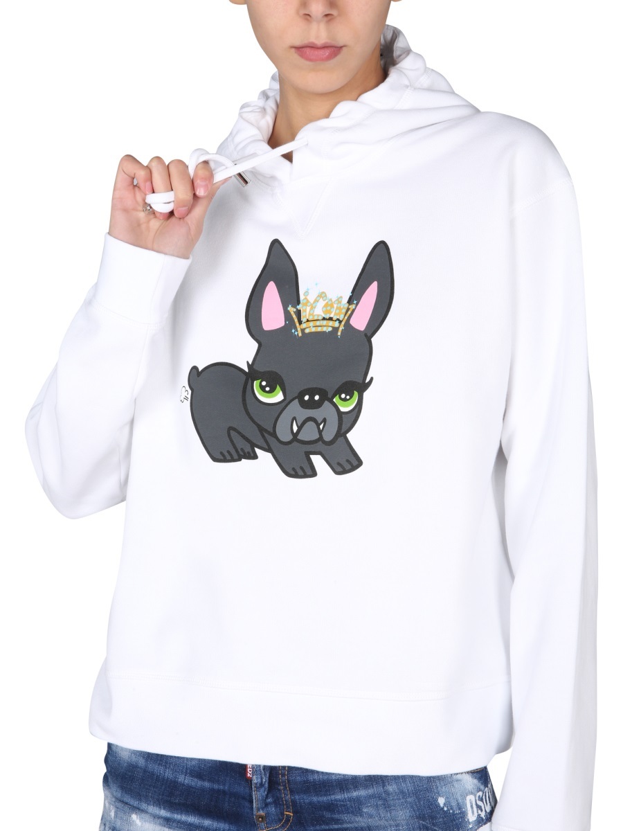 Dsquared2 Cartoon-print Hoodie In White