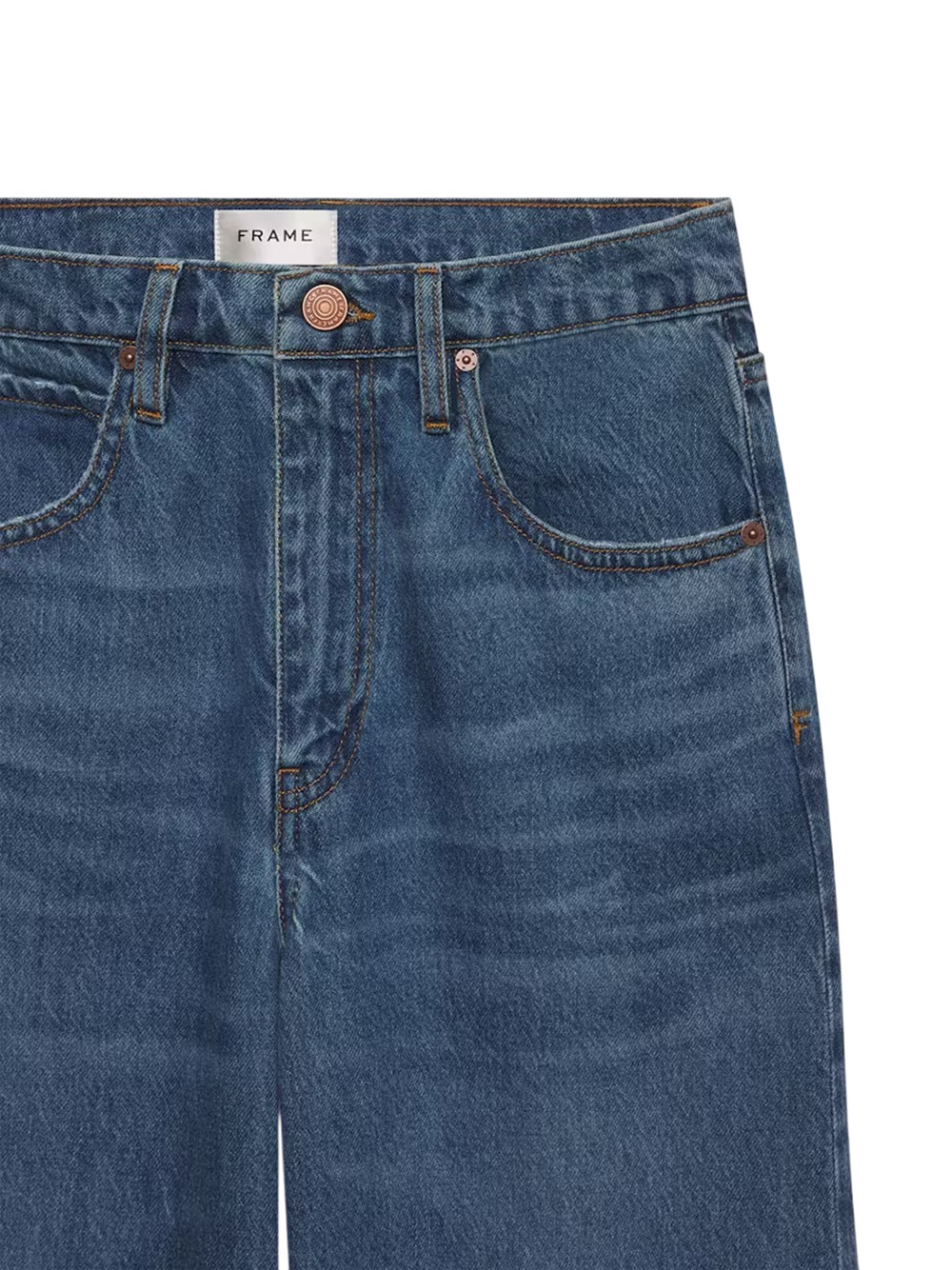 Frame Belt-loop Jeans In Blue