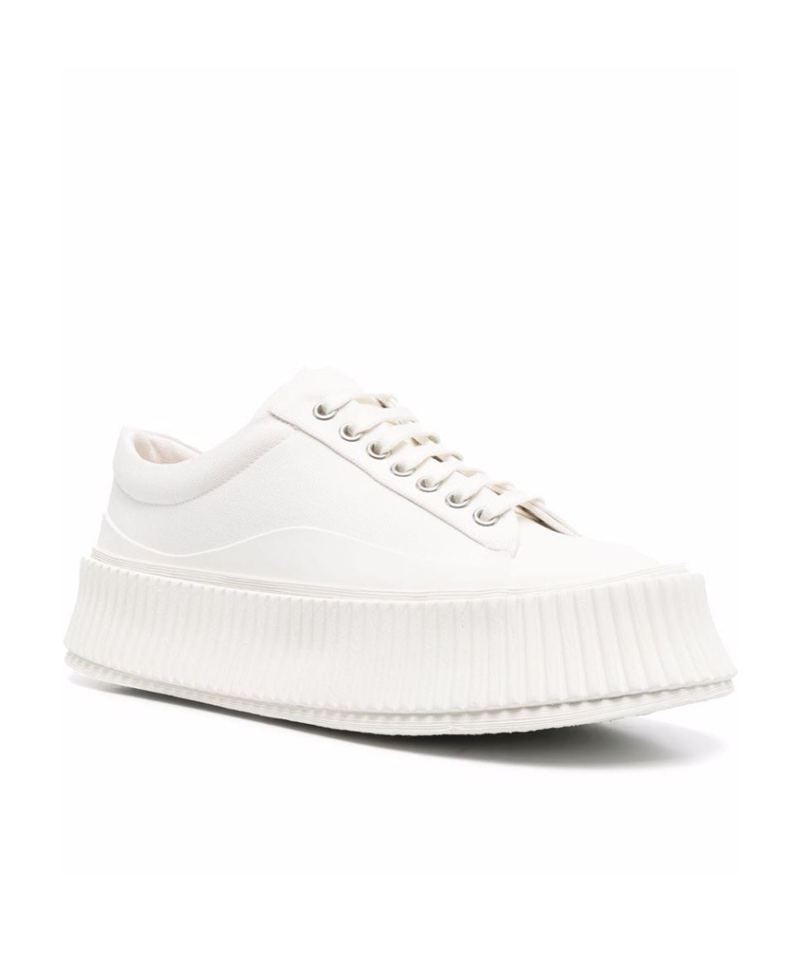 Shop Jil Sander Low-cut Casual Sneakers In White