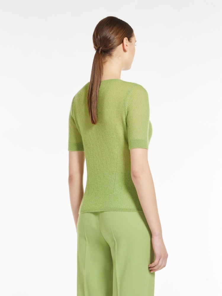 Max Mara Round Neck Sweater In Green
