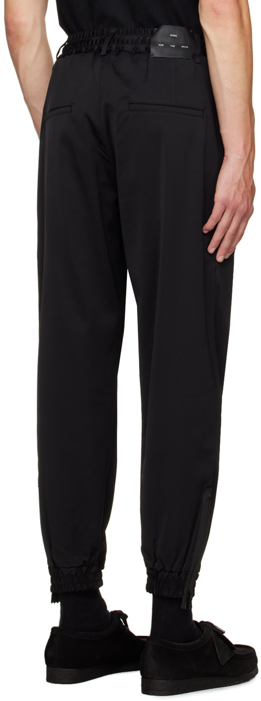 SONG FOR THE MUTE LOGO-PATCH TAPERED-LEG TROUSERS 