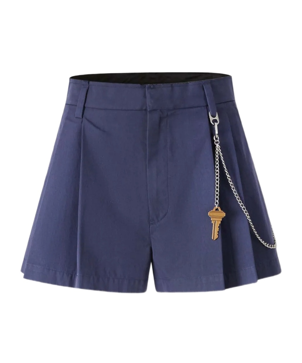 Alexander Wang Pleated Chain-detail Skorts In Blue