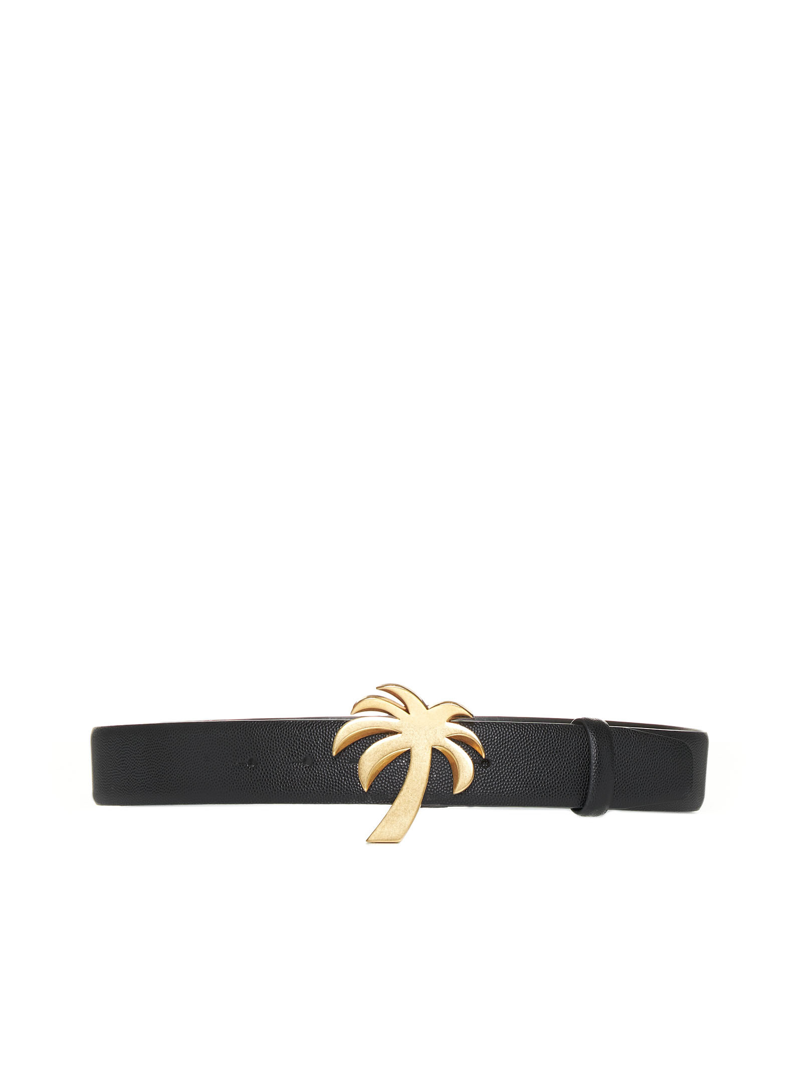 Palm Angels Palm Tree Buckle Belt In Black