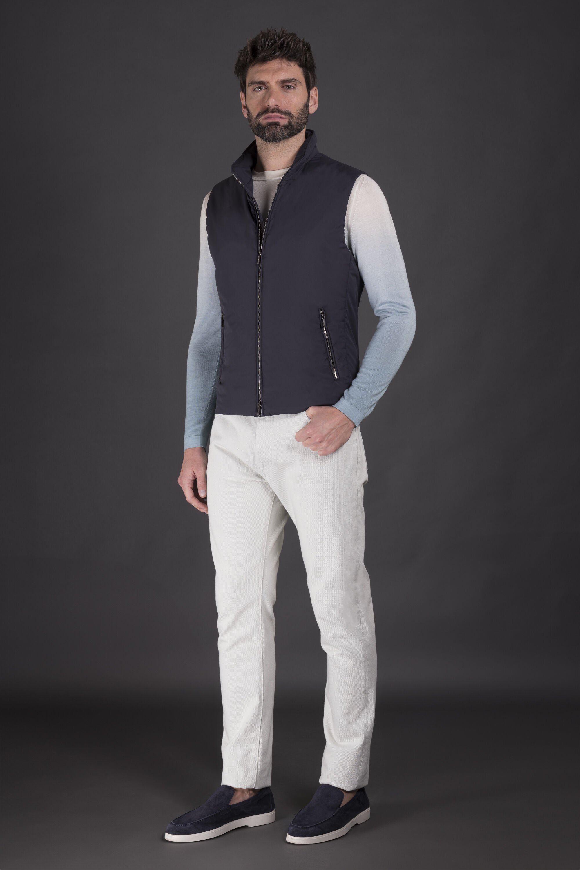 Shop Moorer Senio Skt Vest In Black