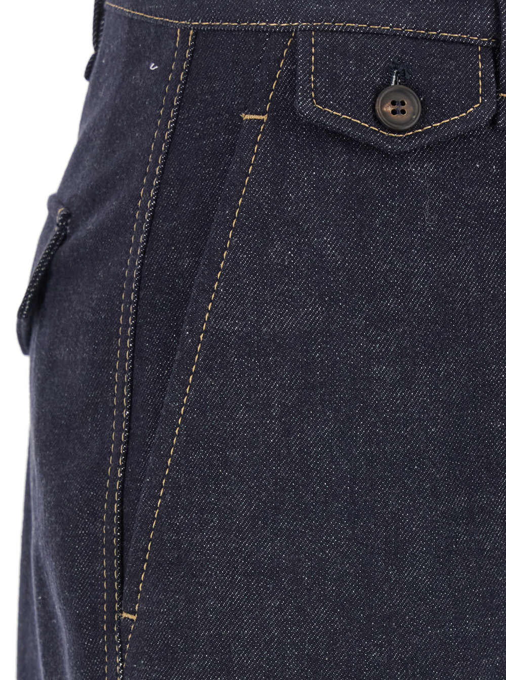 BRUNELLO CUCINELLI DENIM TROUSERS WITH BELT LOOPS 