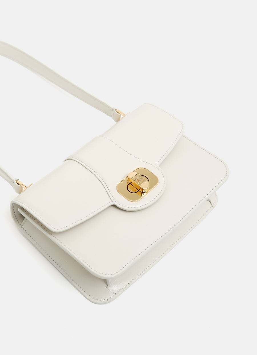 Celine Flap Tote Bag In White