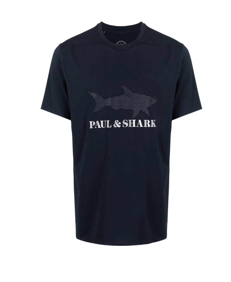 Paul & Shark Logo-print T-shirt In Black