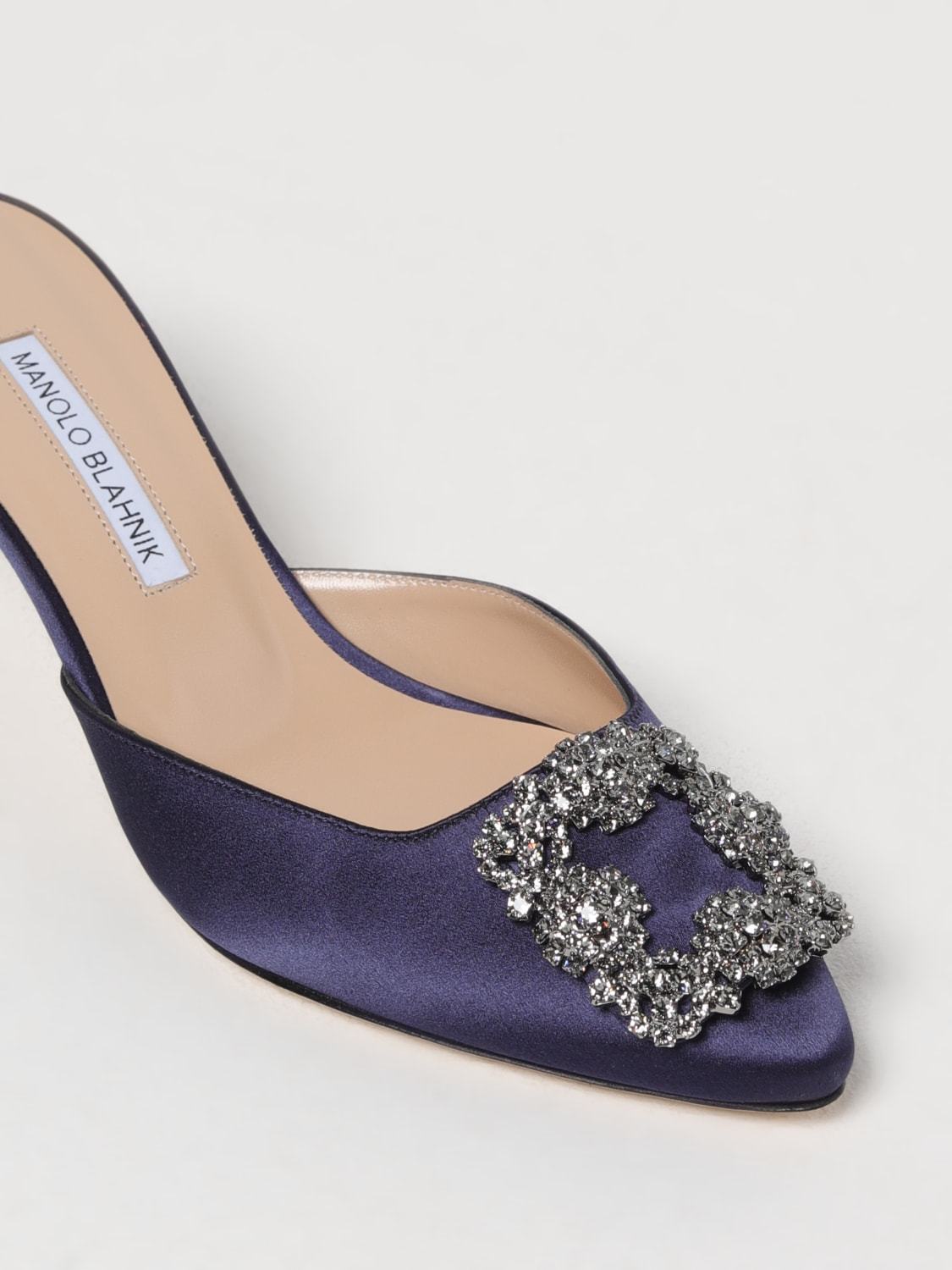 Manolo Blahnik Pointed High Heel Sandals In Black
