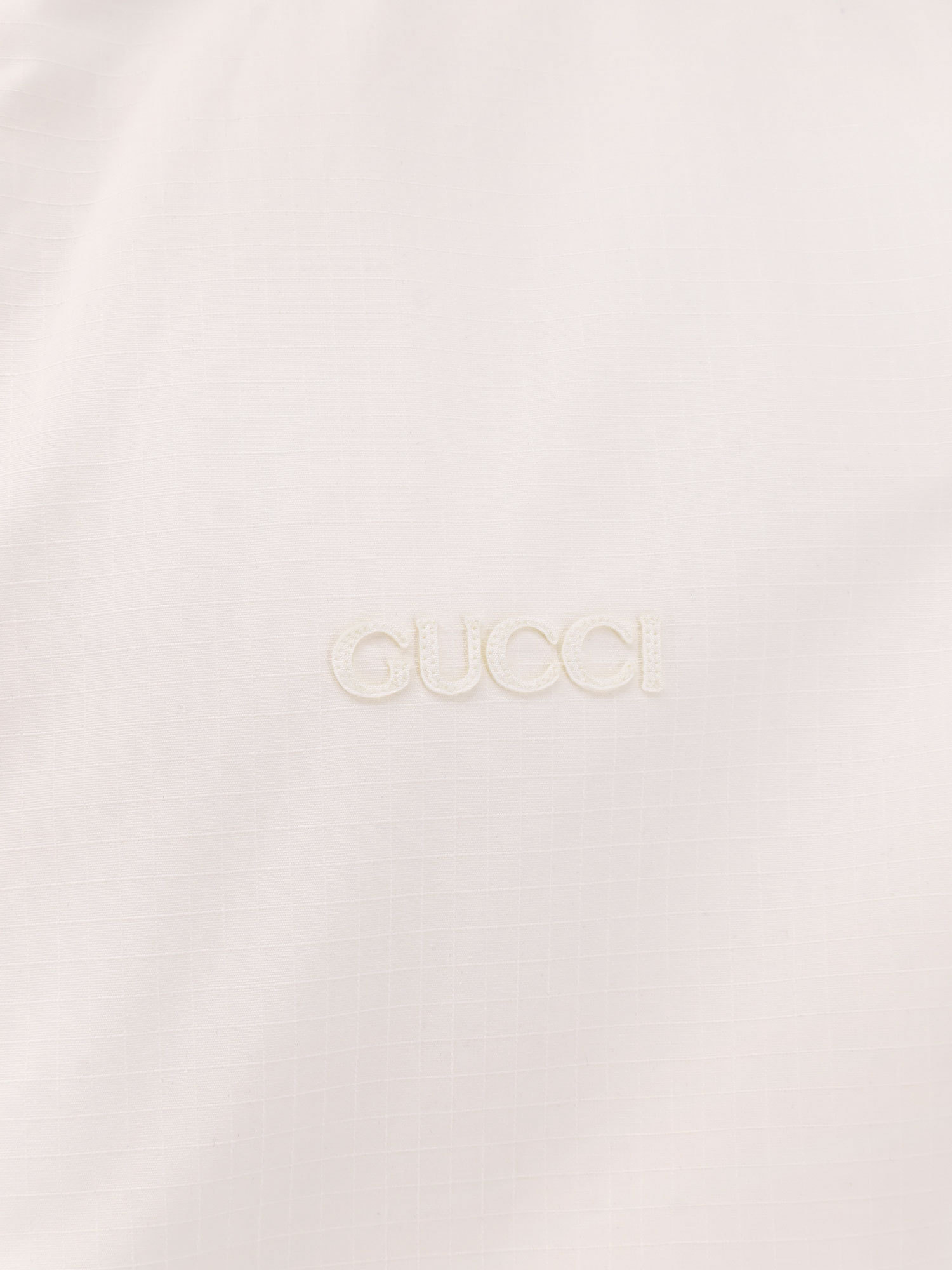Gucci Cotton Web Hooded Drawstring Jacket In White