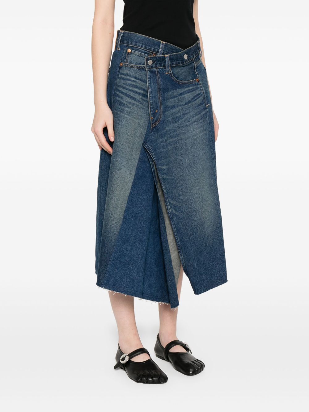 Junya Watanabe Skirt With Back Pockets And Contrast Stitching