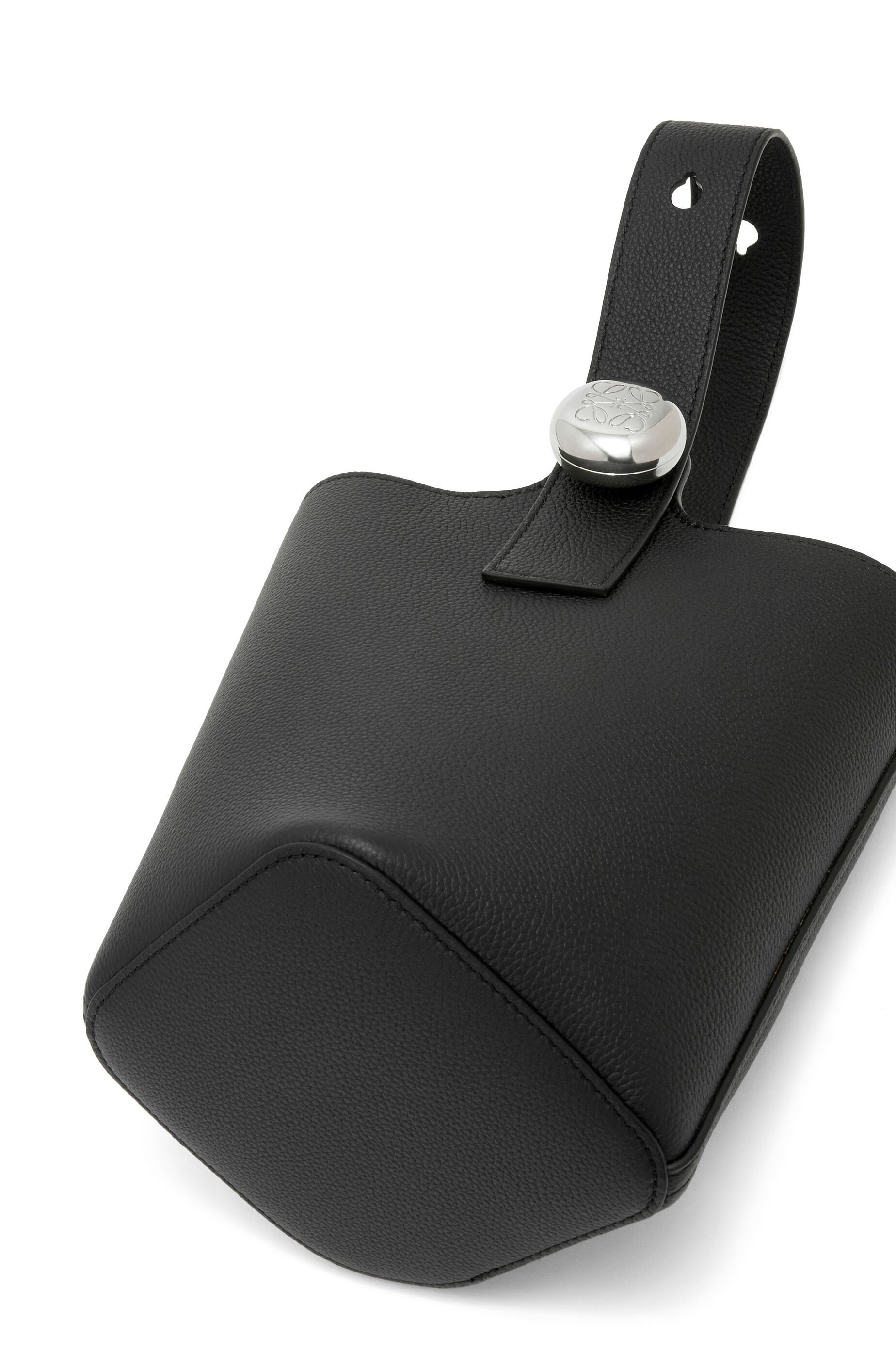 Loewe Mini Pebble Bucket Shoulder Bag In Black