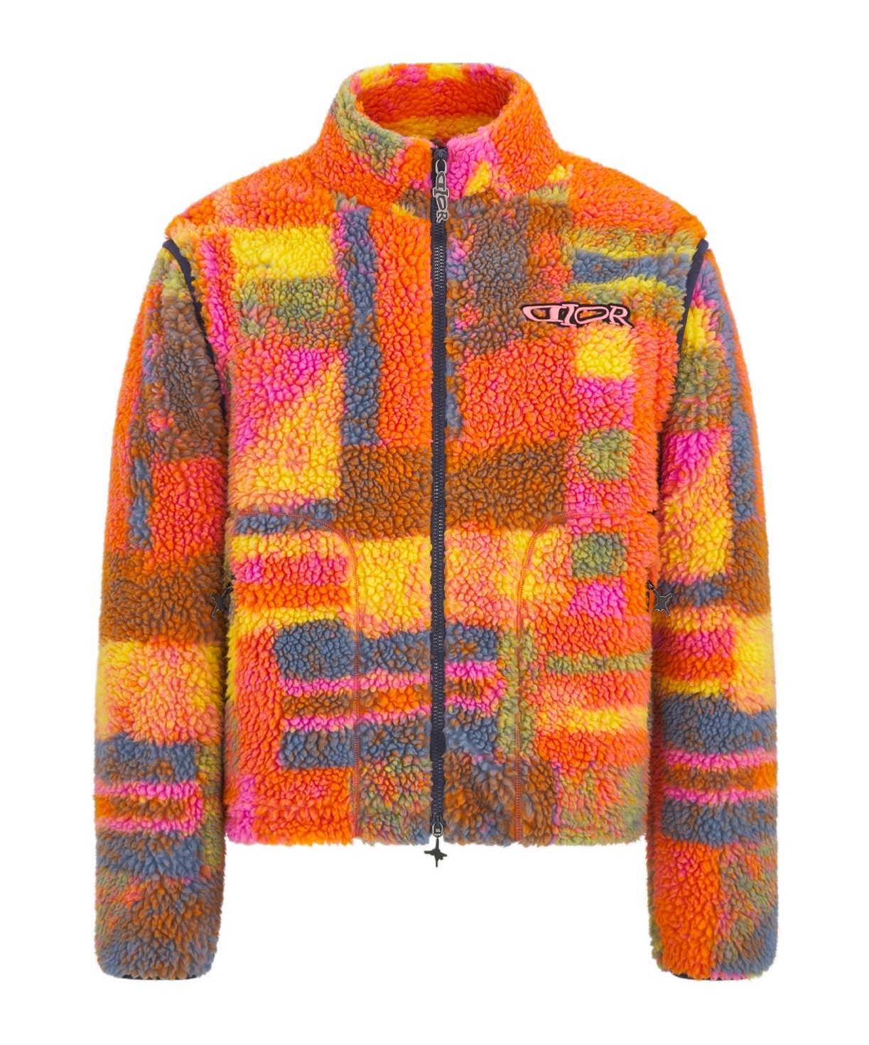 Dior Lewis Hamilton Removable Sleeves Jacket In Multicolor