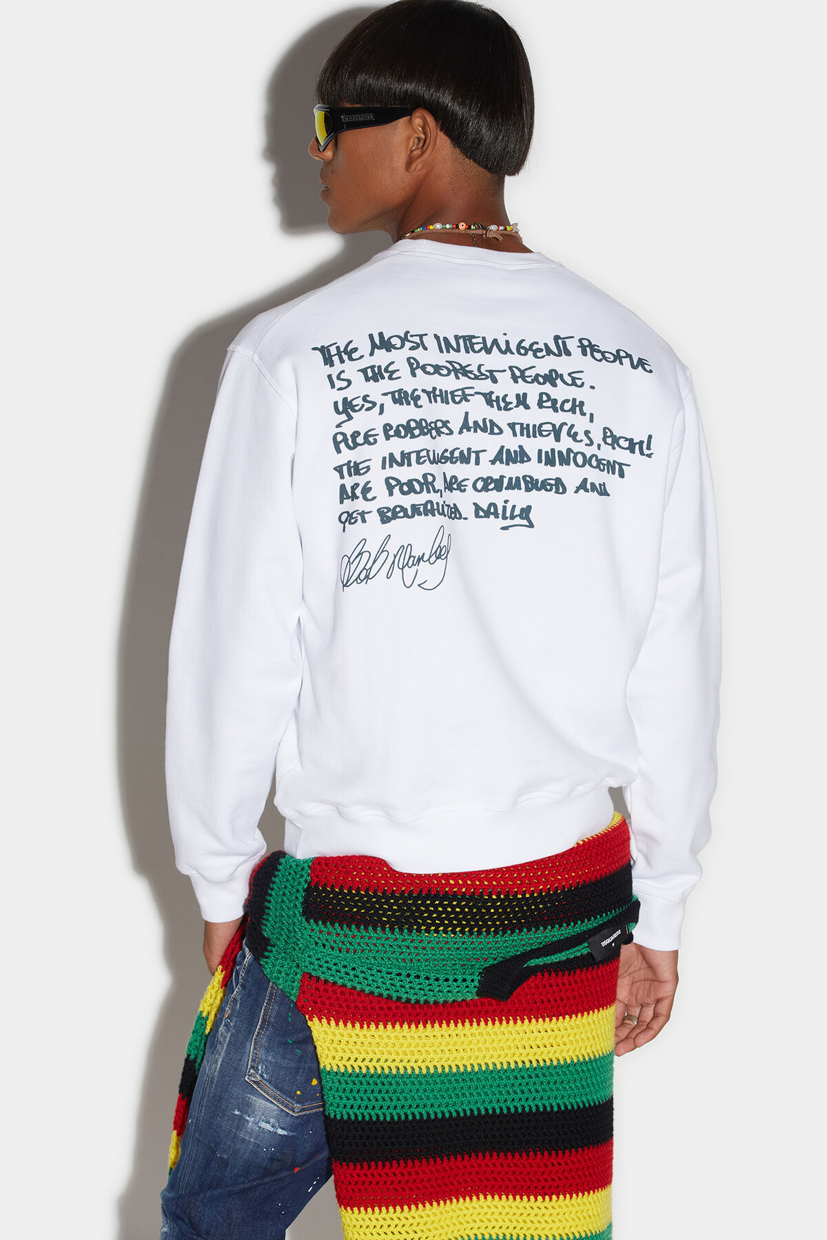 DSQUARED2 BOB MARLEY PRINT SWEATSHIRT