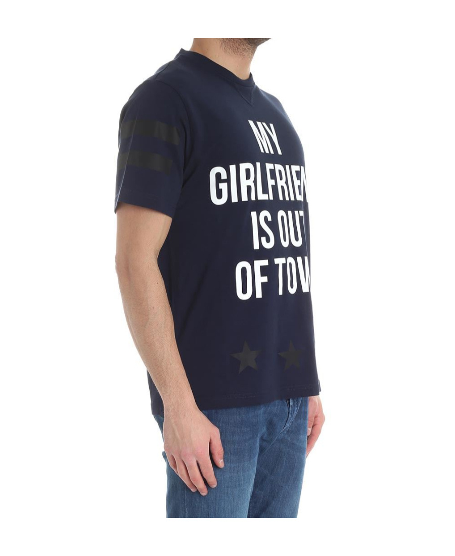 Hydrogen T-shirt With Round Neck And Short Sleeves In Black
