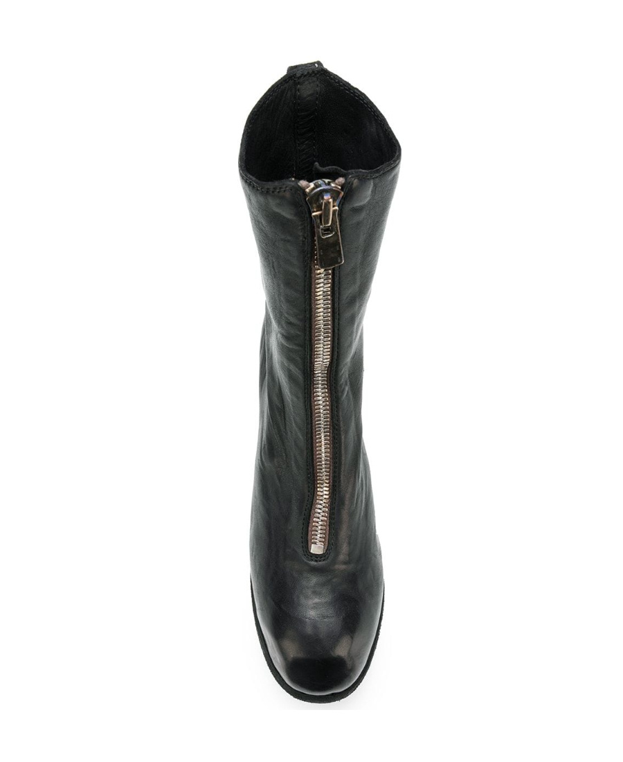Guidi Black Horse And Calf Leather Boots With Side Zip Women In Black