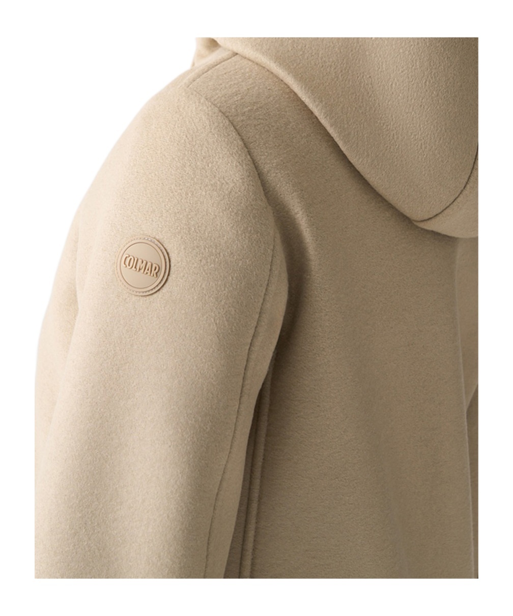 Colmar Originals Long-sleeved Hooded Coat In Neutral