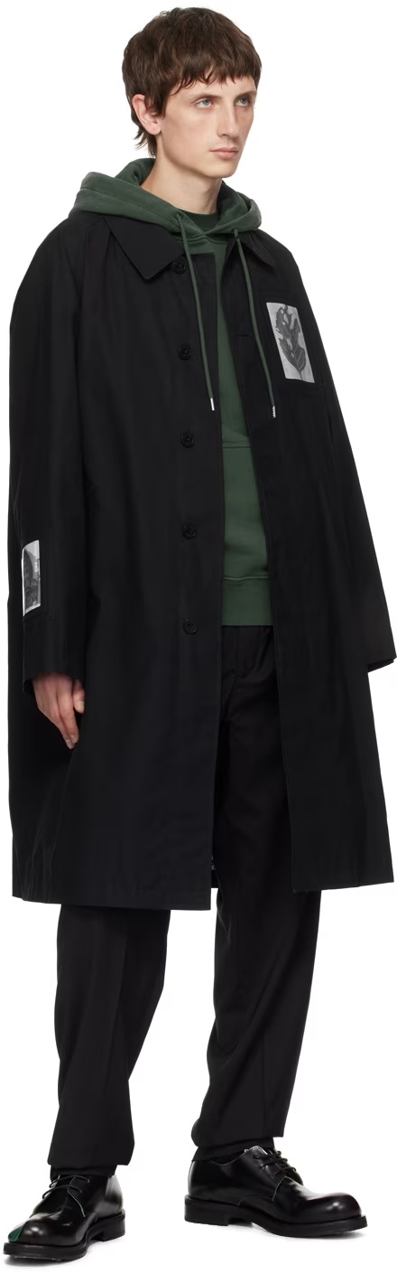 Etudes Studio Green Klein Patch Hoodie In Black