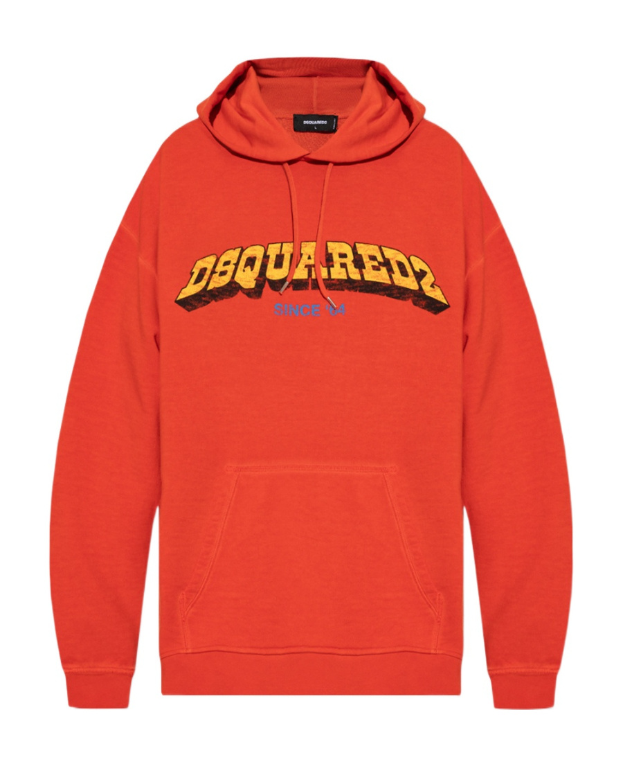 Dsquared2 Man Sweatshirt Rust Size M Cotton In Red