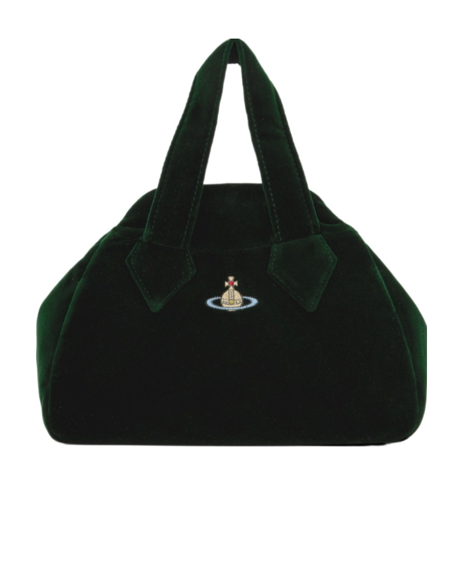 Vivienne Westwood Woman Black Velvet Medium Archive Handbag