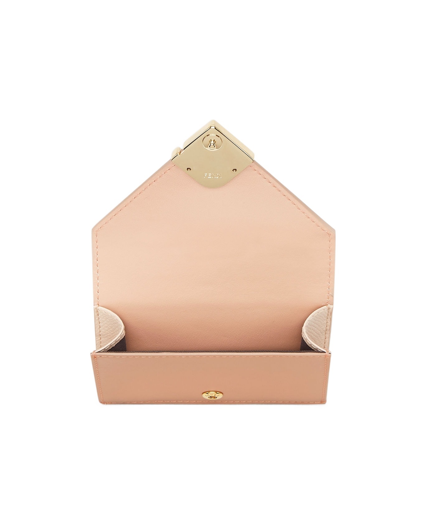 Fendi Ff Diamonds Medium Tri-fold Wallet Accessories In Nude