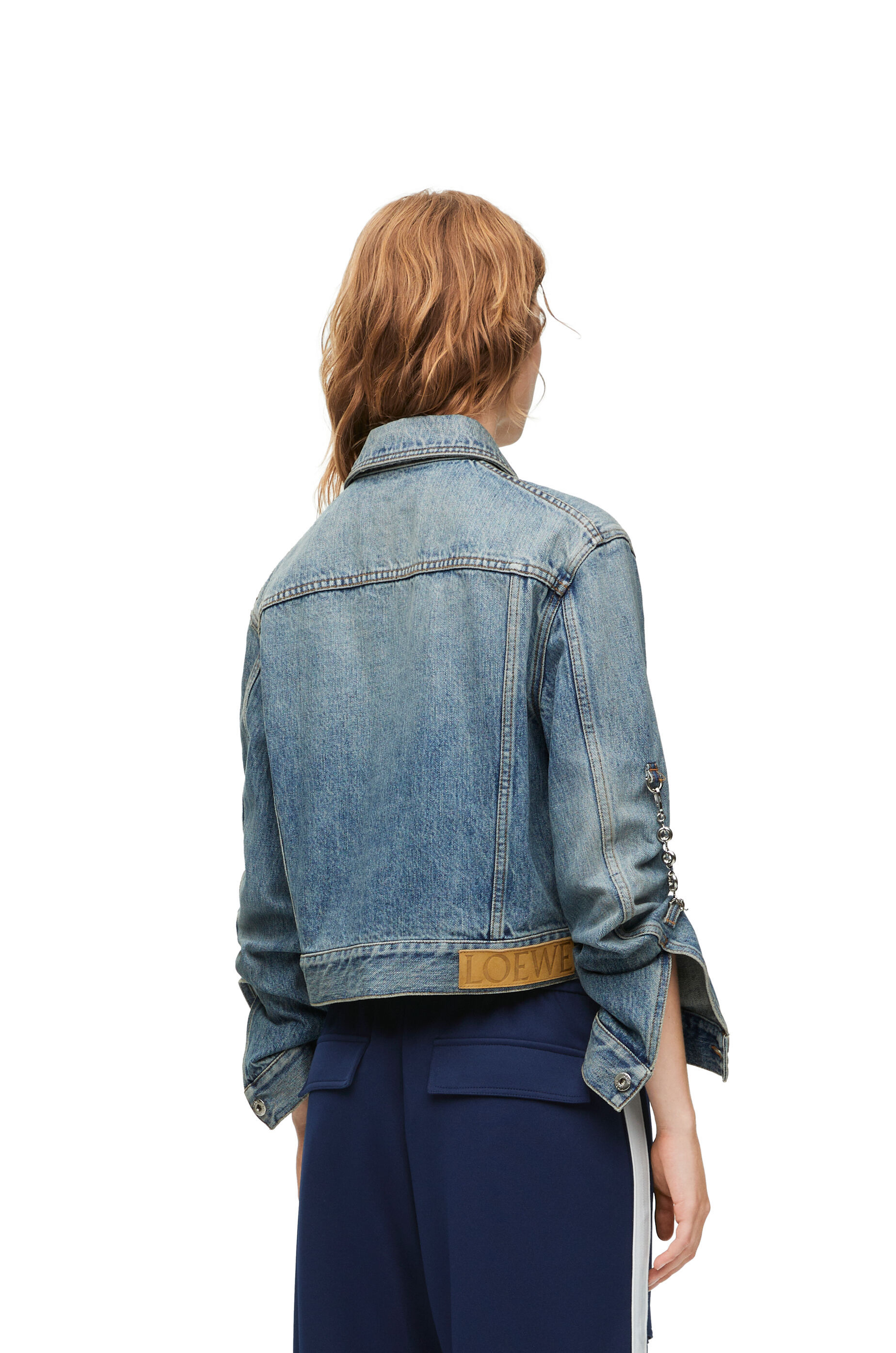 Shop Loewe Chain Jacket In Denim In Blue