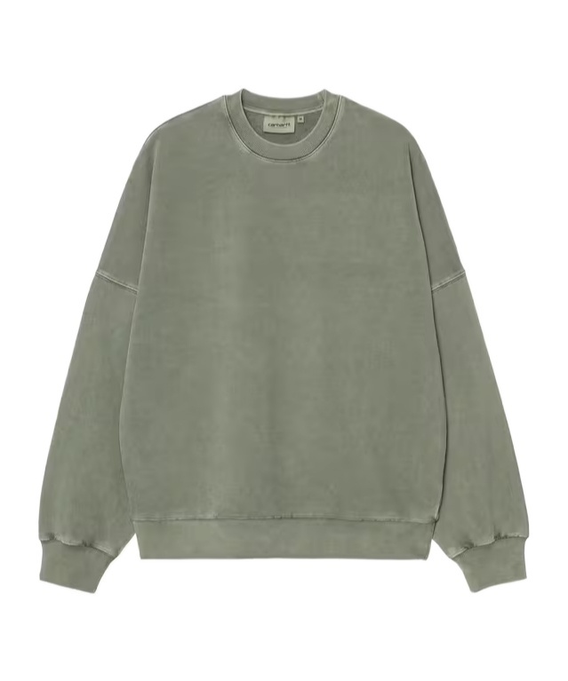 Carhartt Wip Logo Detailed Crewneck Sweatshirt In Green