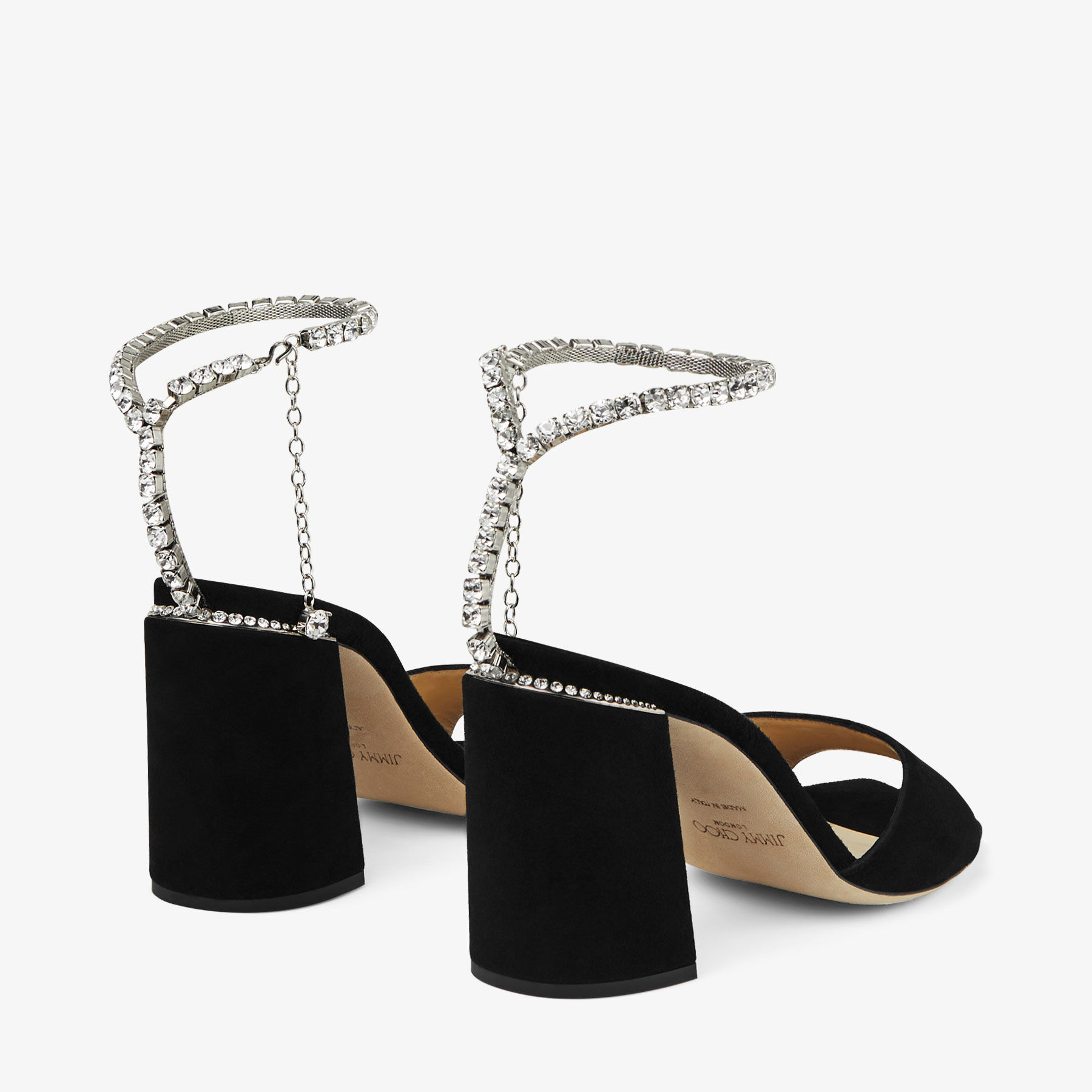 Jimmy Choo Saeda Sandal Block Heel In Black