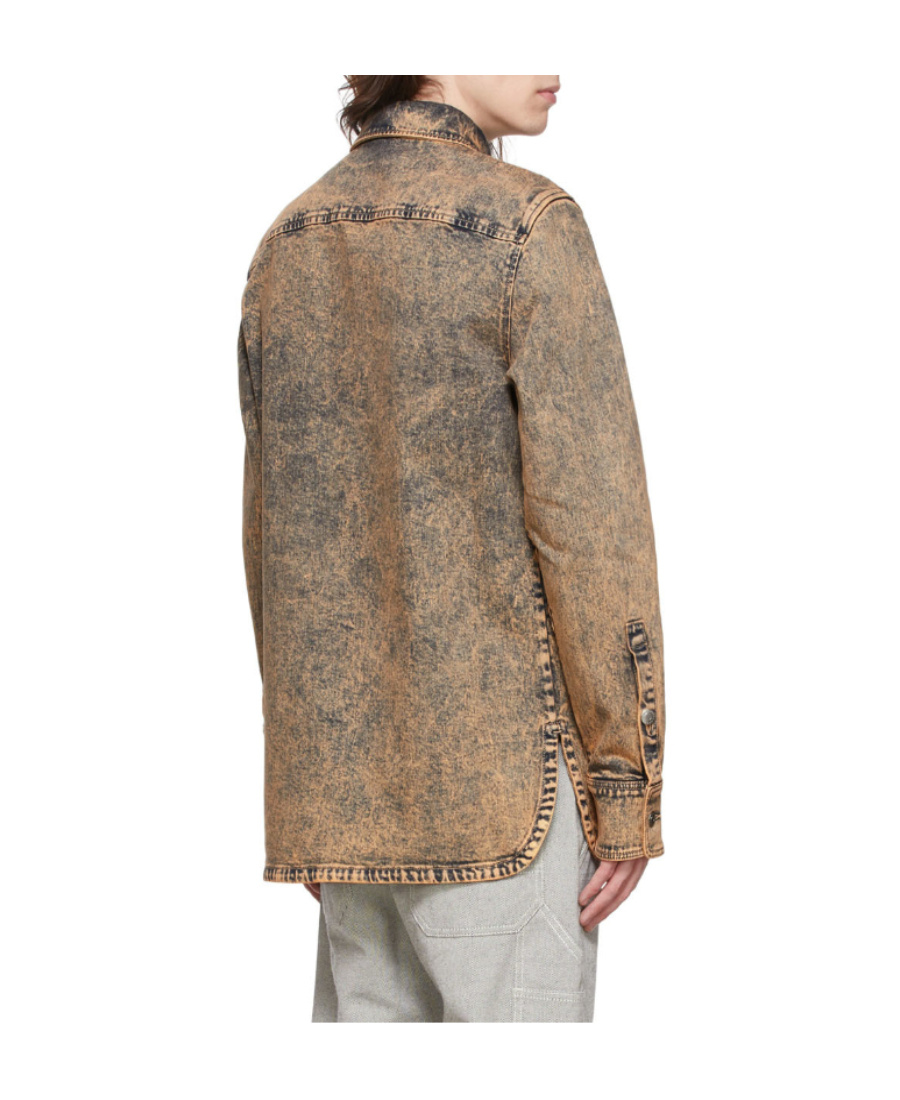 Stella Mccartney Printed Denim Shirt In Green