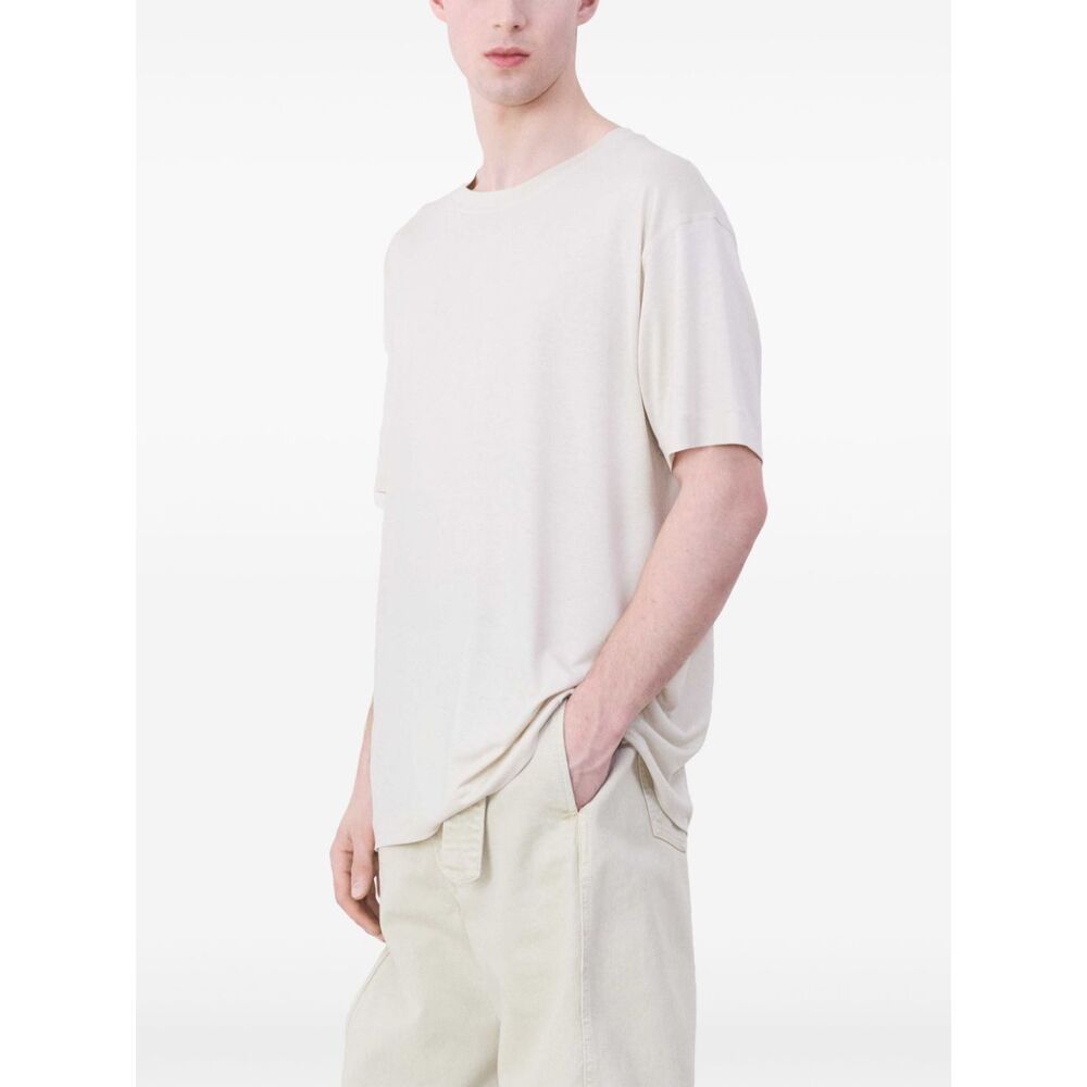 Lemaire Short Sleeved Crewneck T-shirt In White