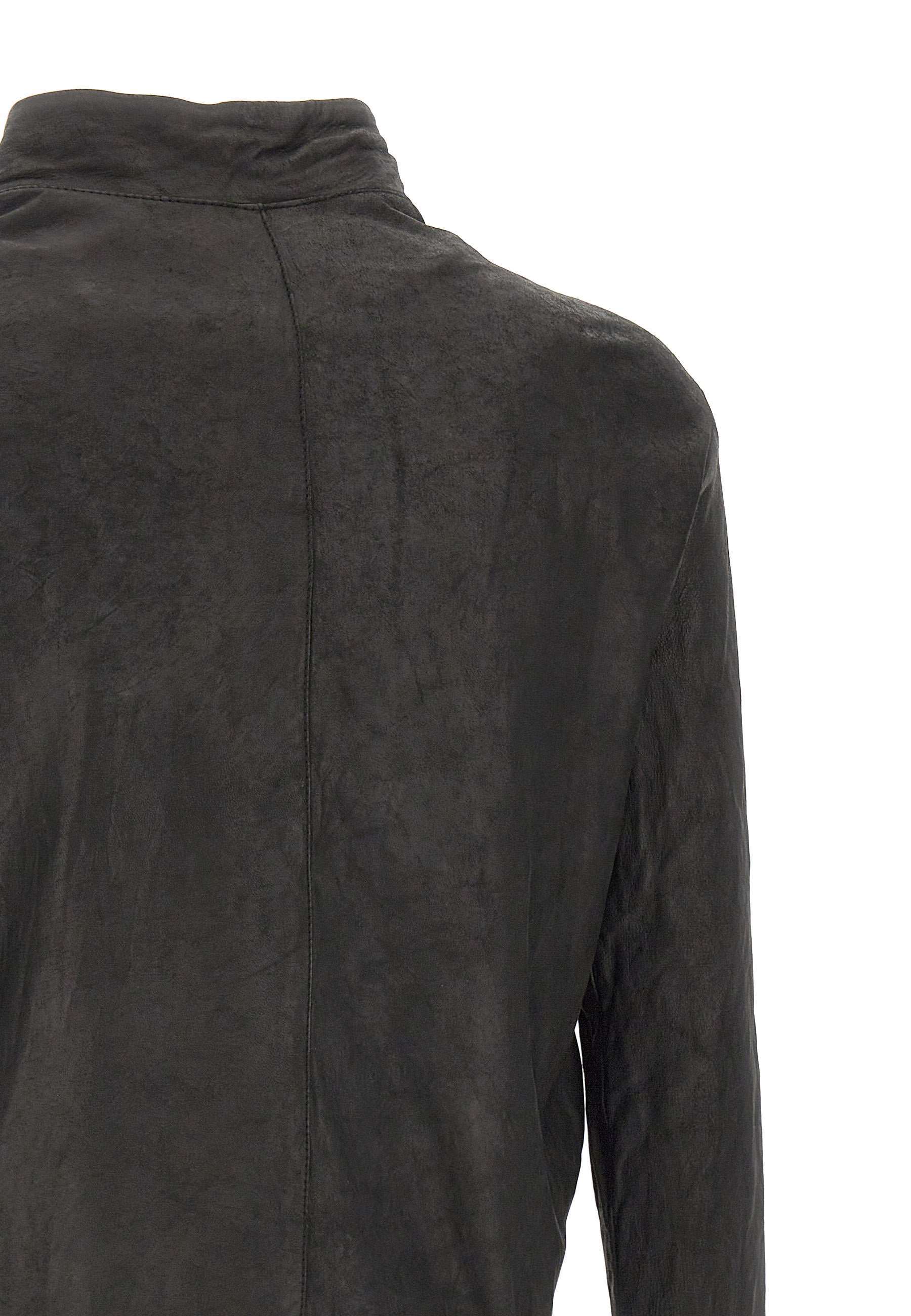 Giorgio Brato Leather Biker Jacket In Multi