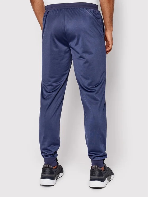 Ea7 Logo Casual Jacket And Sweatpants Set In Blue