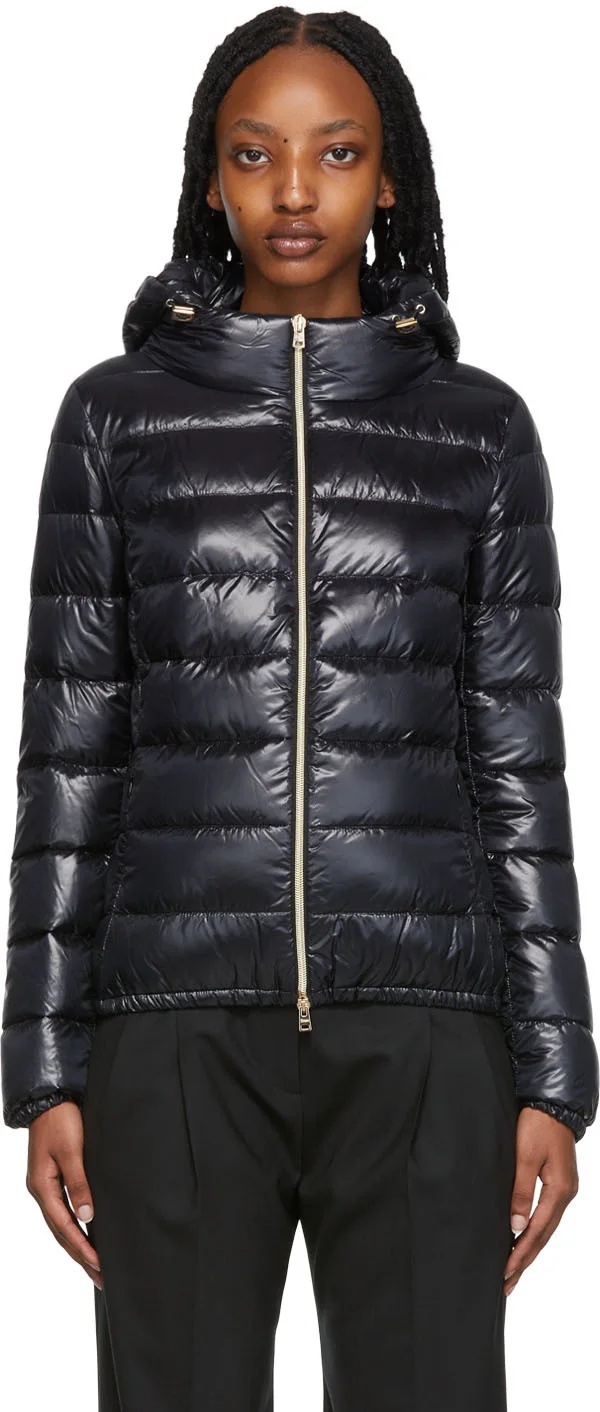 Herno Iconico Giada Ultralight Removable Hooded Jacket In Black