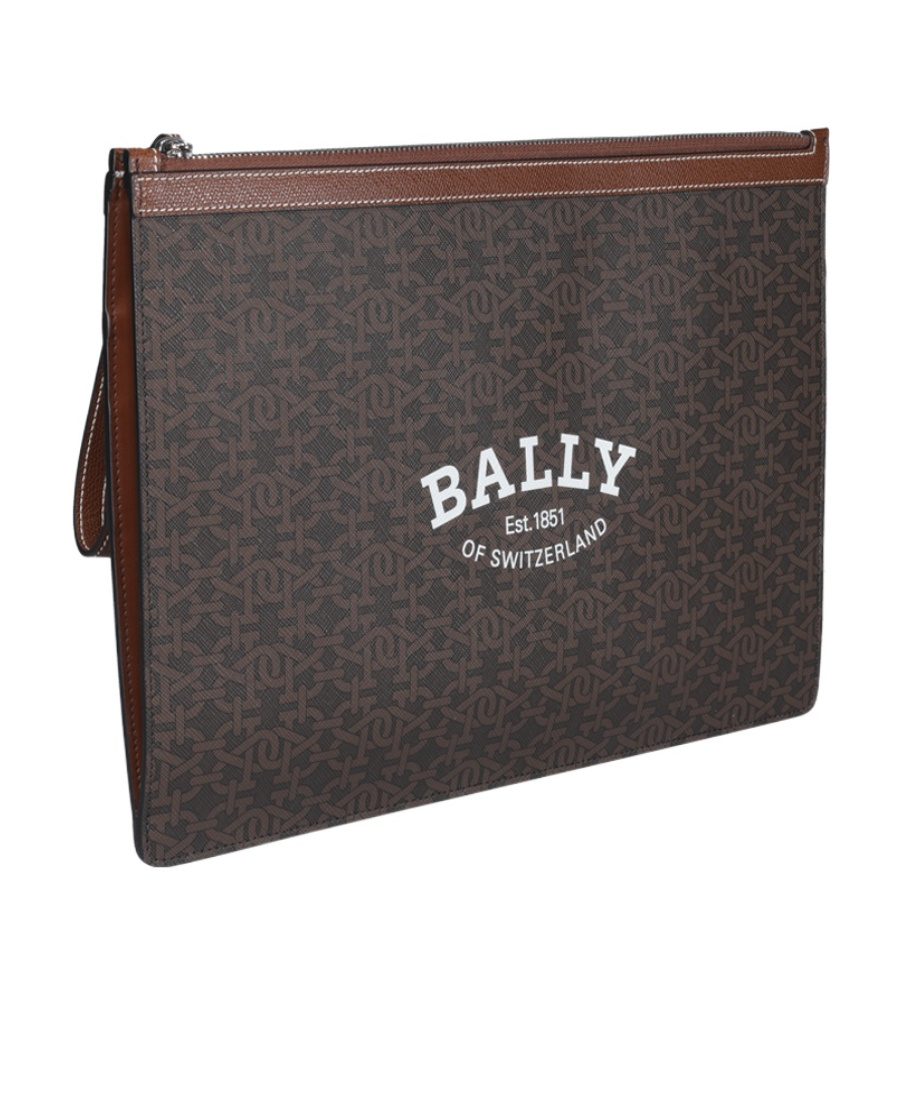 Bally Monogram Logo Handbag In Black