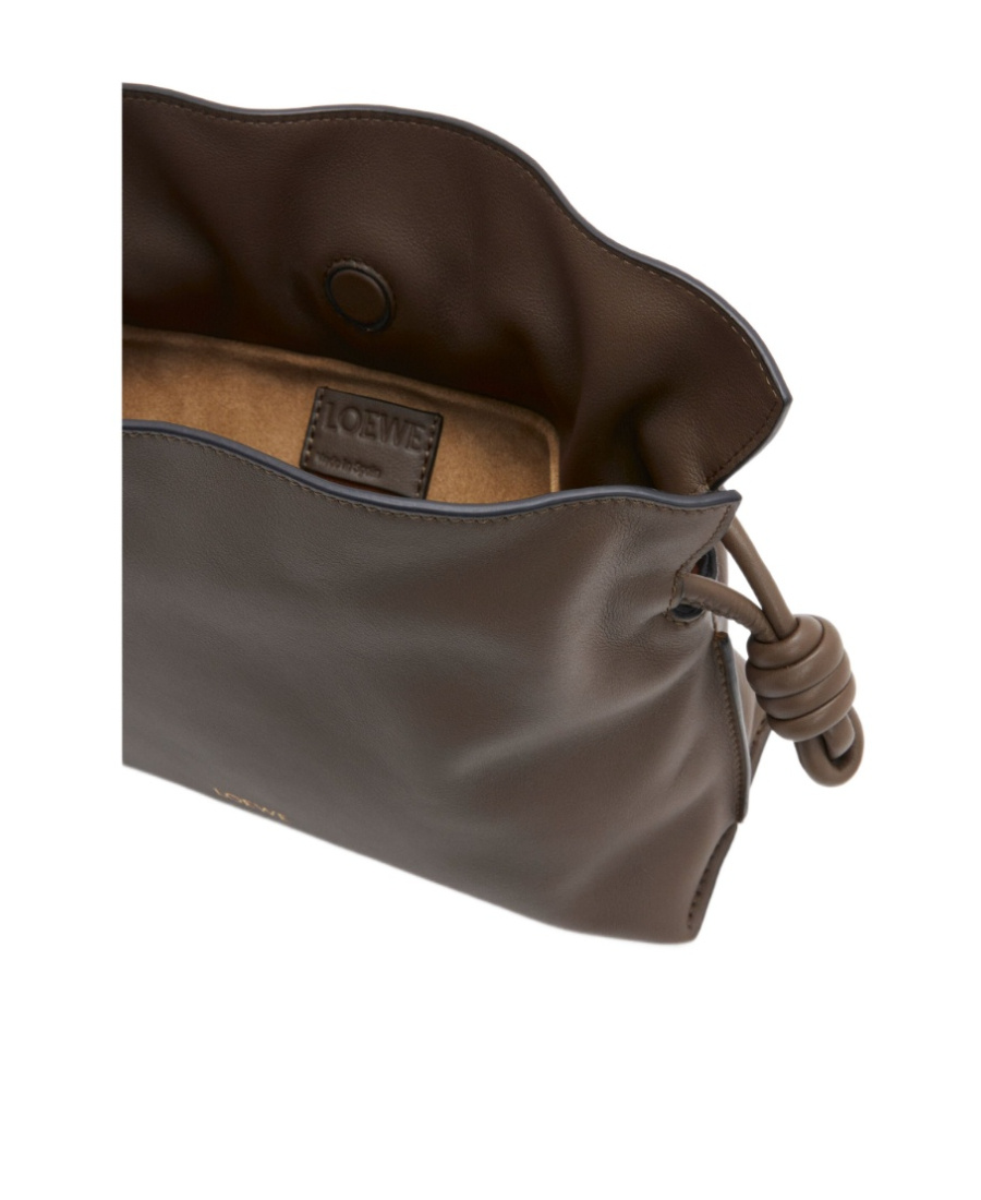 Loewe Mini Flamenco Clutch In Nappa Calfskin In Brown