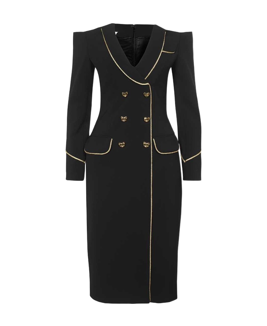 Moschino Double-breasted Dress In Black