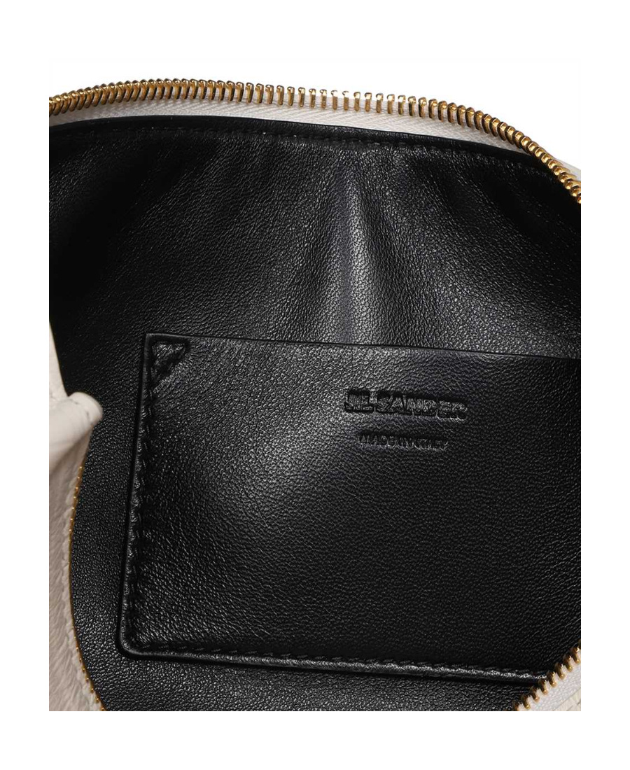 Jil Sander Leather Crossbody Bag In White
